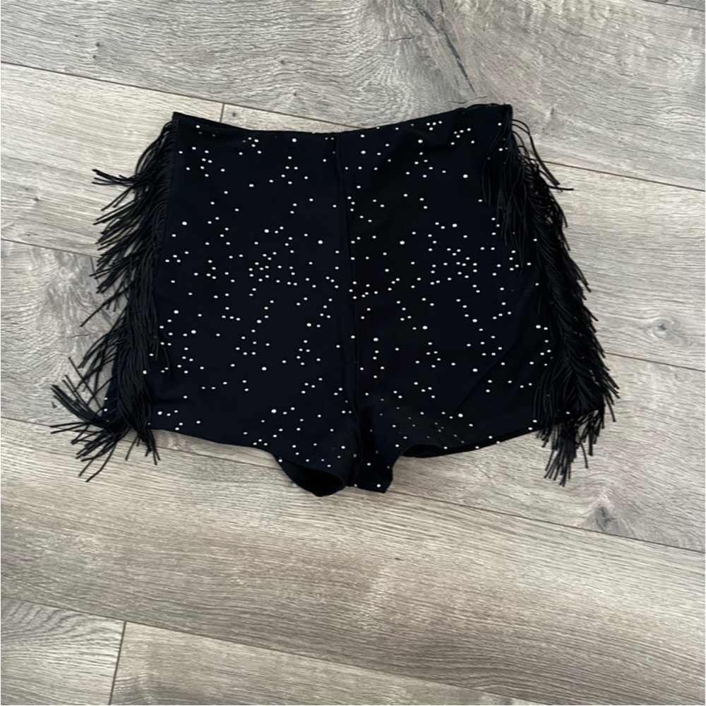 Sequined Shorts with Tassel - White Fox